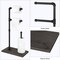 4-Roll Industrial Toilet Paper Holder Stand with Iron Pipe & Wooden Base Rustic Bathroom Organizer for 5 Rolls, Farmhouse Decor, Easy No-Drill Installation